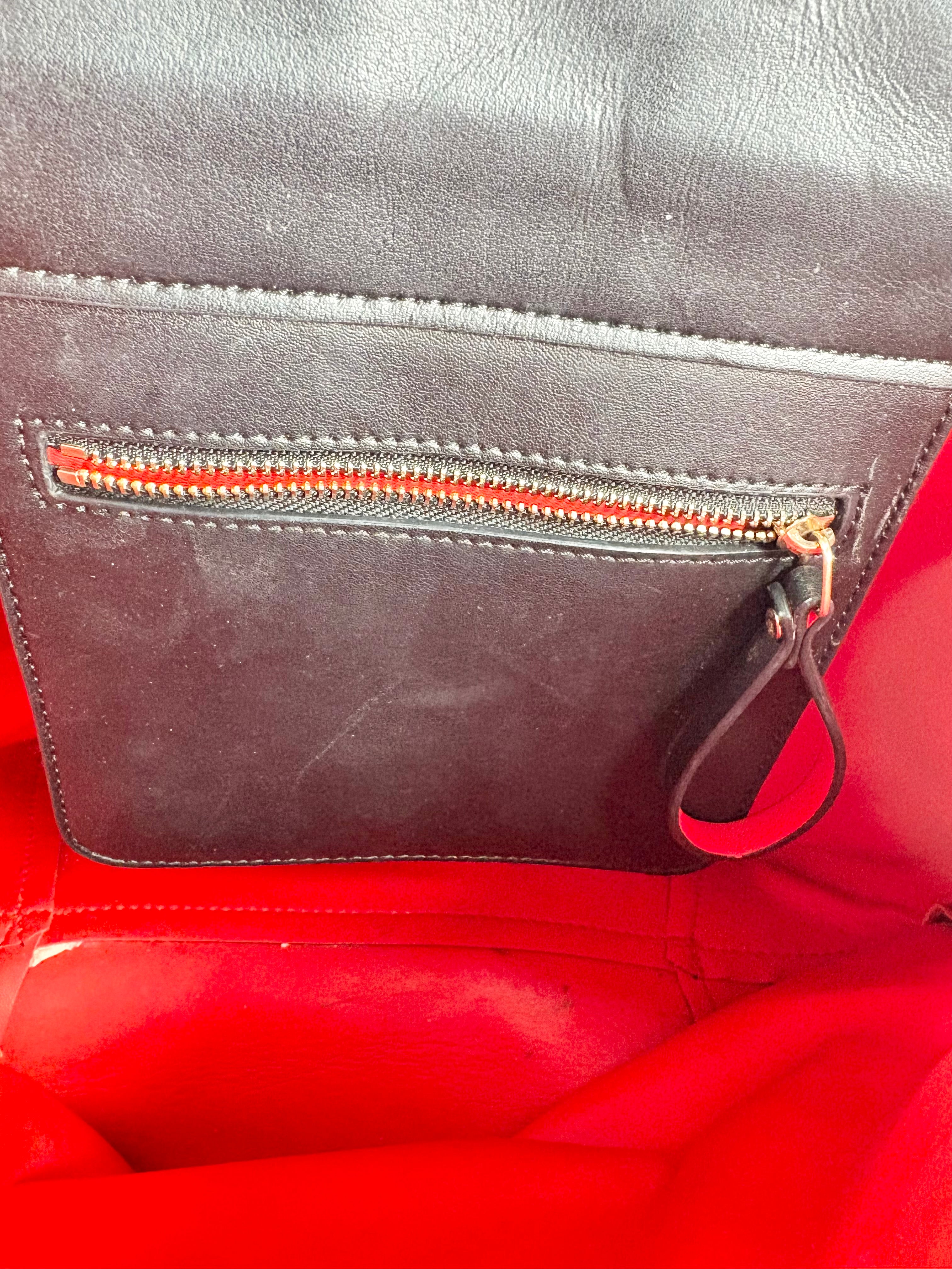 Mansur Gavriel Smooth Black Leather Backpack