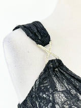 Gerry Shaw Black Lace Formal Dress - AU14