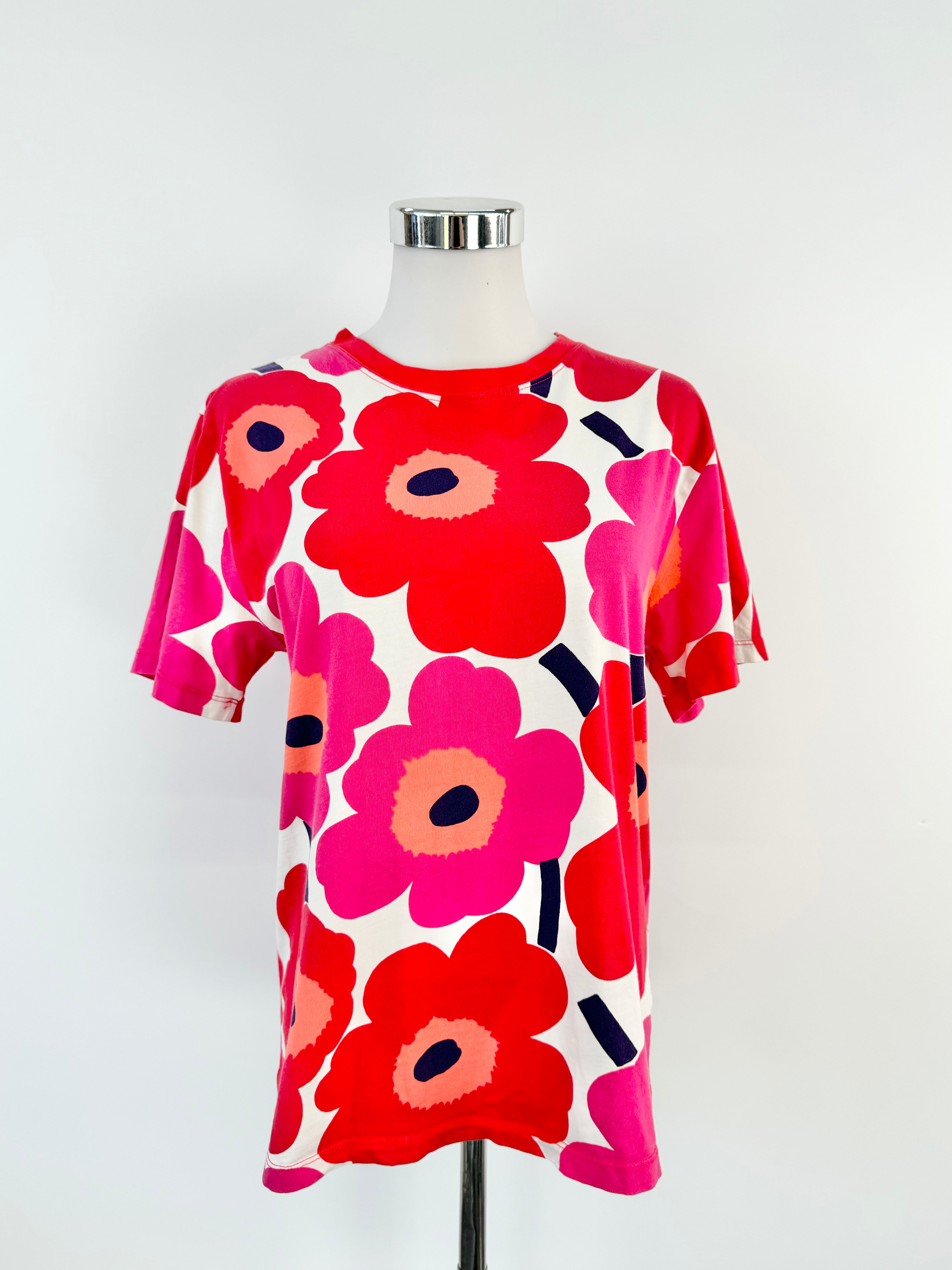 Marimekko Unikko Poppy Pattern T-Shirt - AU8/10