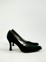 Vintage 'Miss V' Valentino Satin Heels - EU39