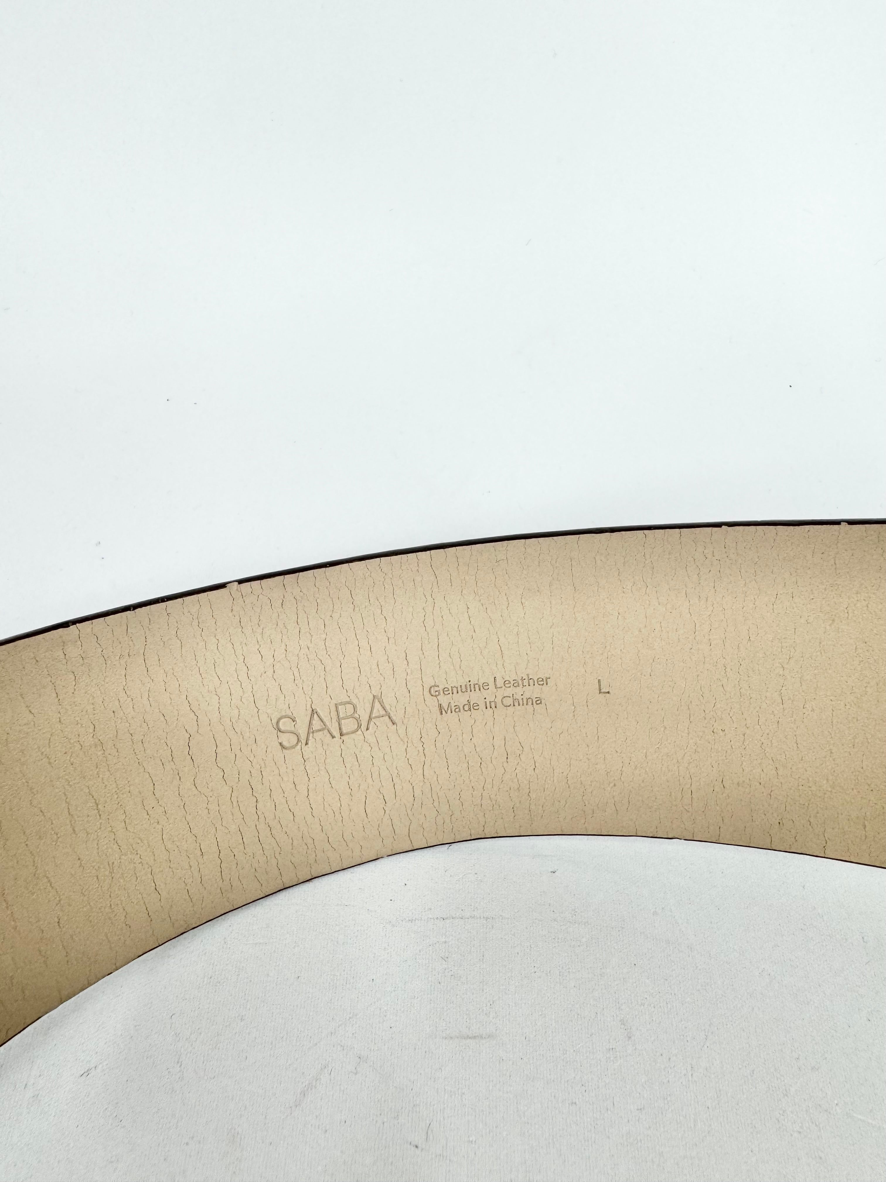 Saba Taupe Leather Belt - L