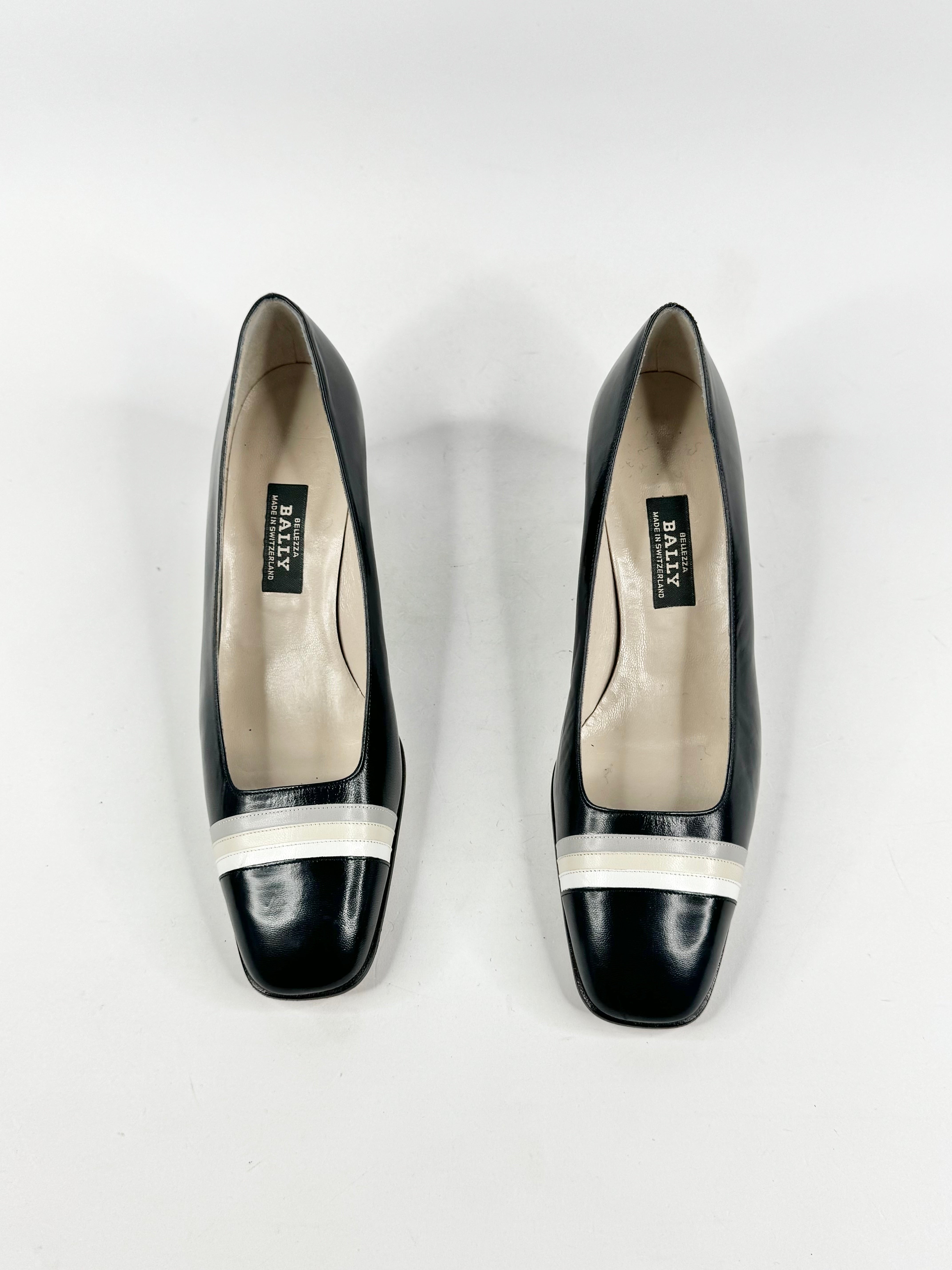 Bally Navy Striped Pumps - EU39