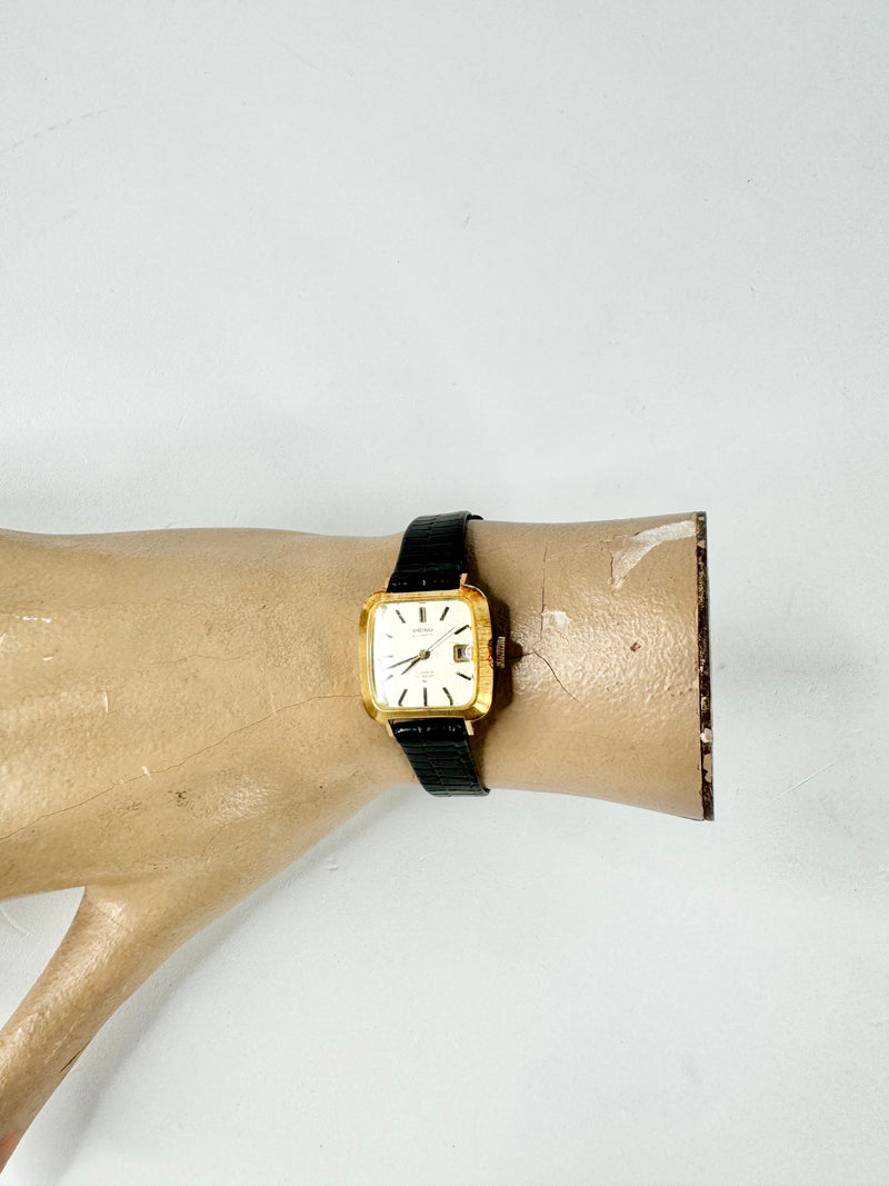 Vintage Seiko Square Face Gold Watch