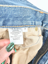 Rag & Bone Blue Denim 'Harlow' Mid Rise Straight Leg Jeans - 28