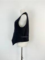 Sandro Black Wool-Blend Vest - 46