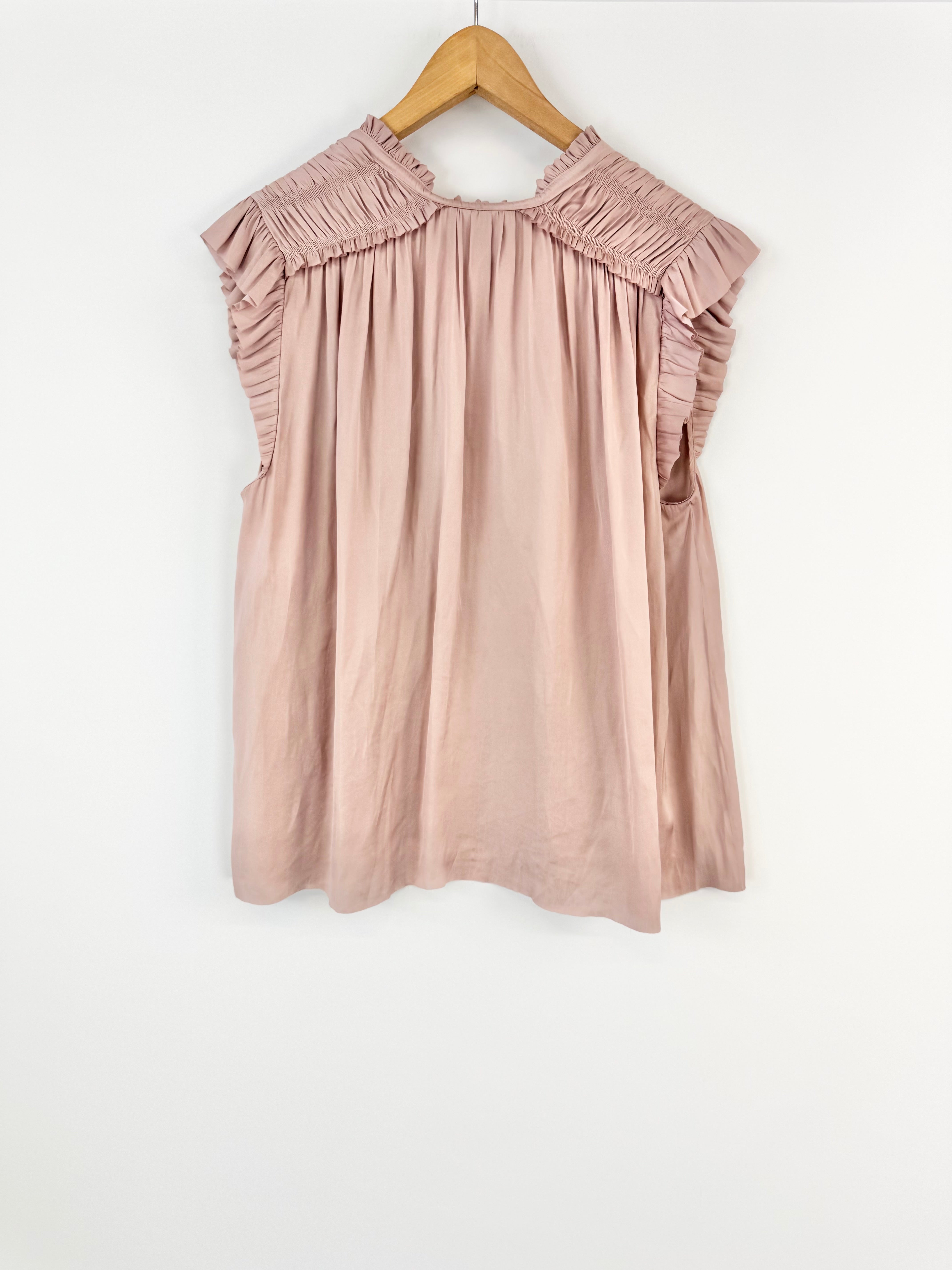 Ulla Johnson Blush Frilled Sleeveless Top - AU10