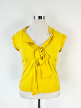 Easton Pearson Sunflower Yellow Cotton & Silk Top - AU12