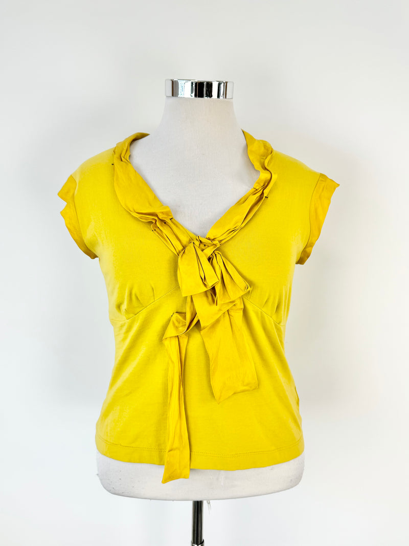 Easton Pearson Sunflower Yellow Cotton & Silk Top - AU12