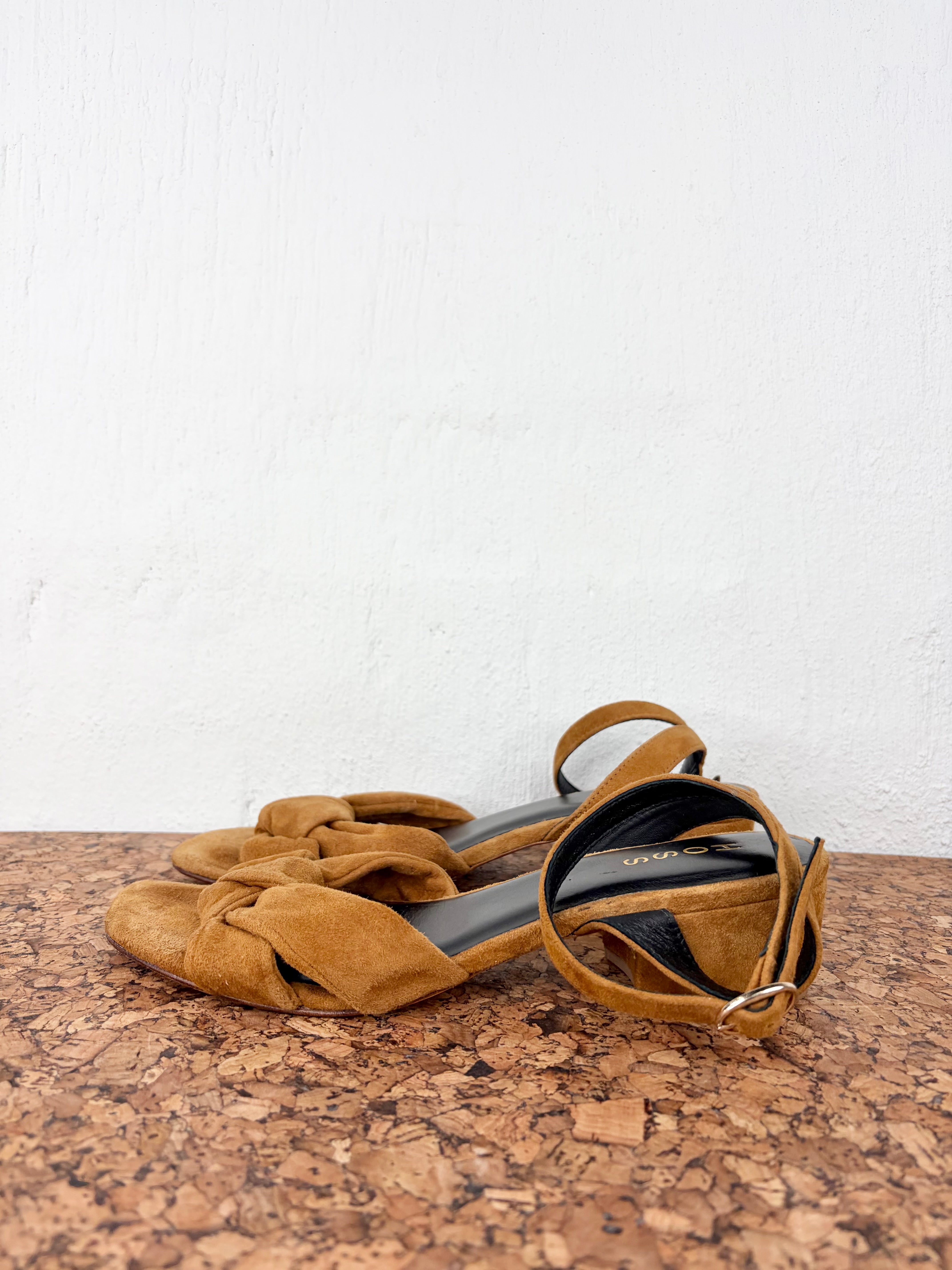 HOSS Belle Suede Tobacco Sandals - EU41