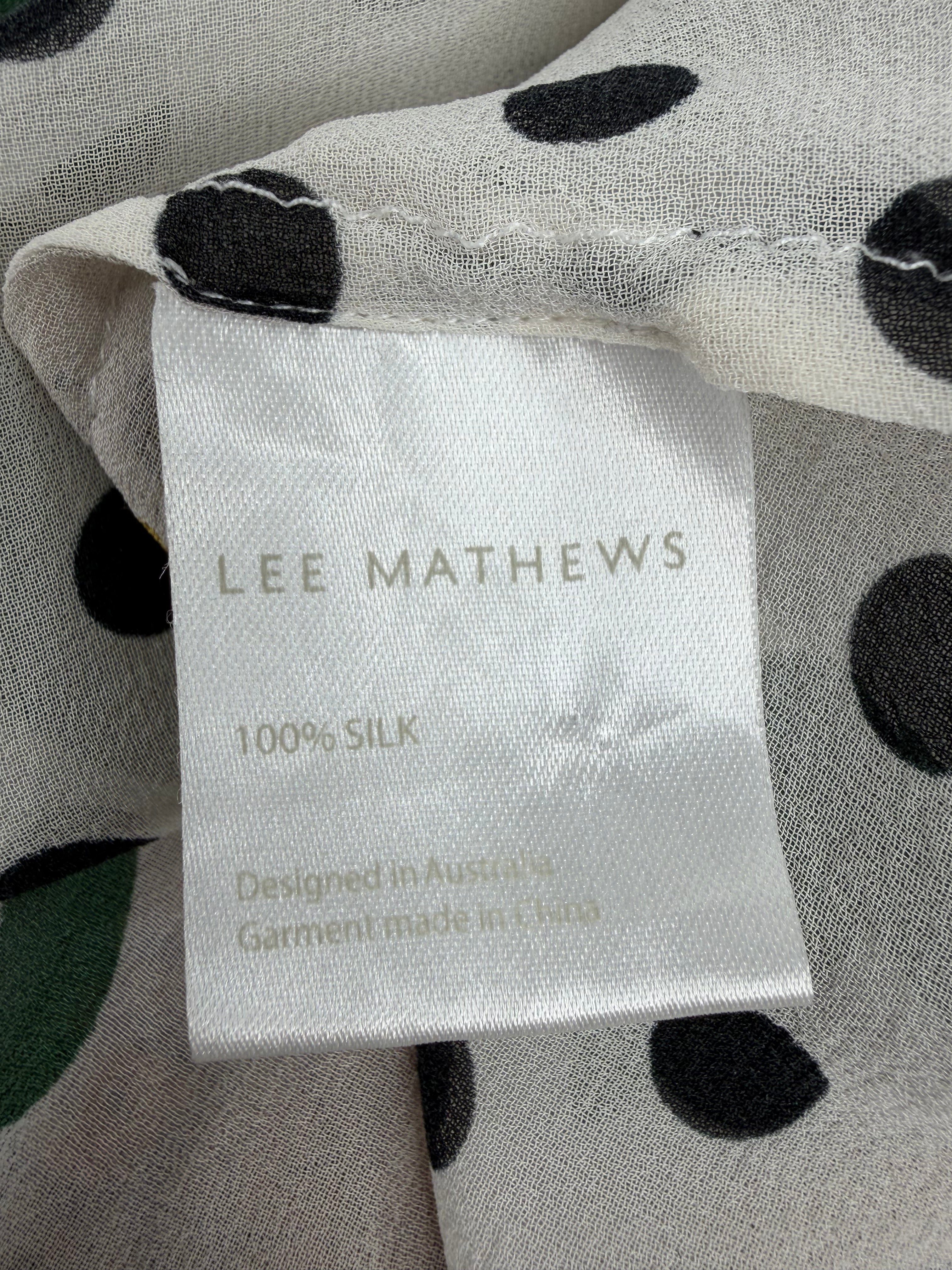 Lee Mathews Floral Polka Dot Peasant Top - AU6