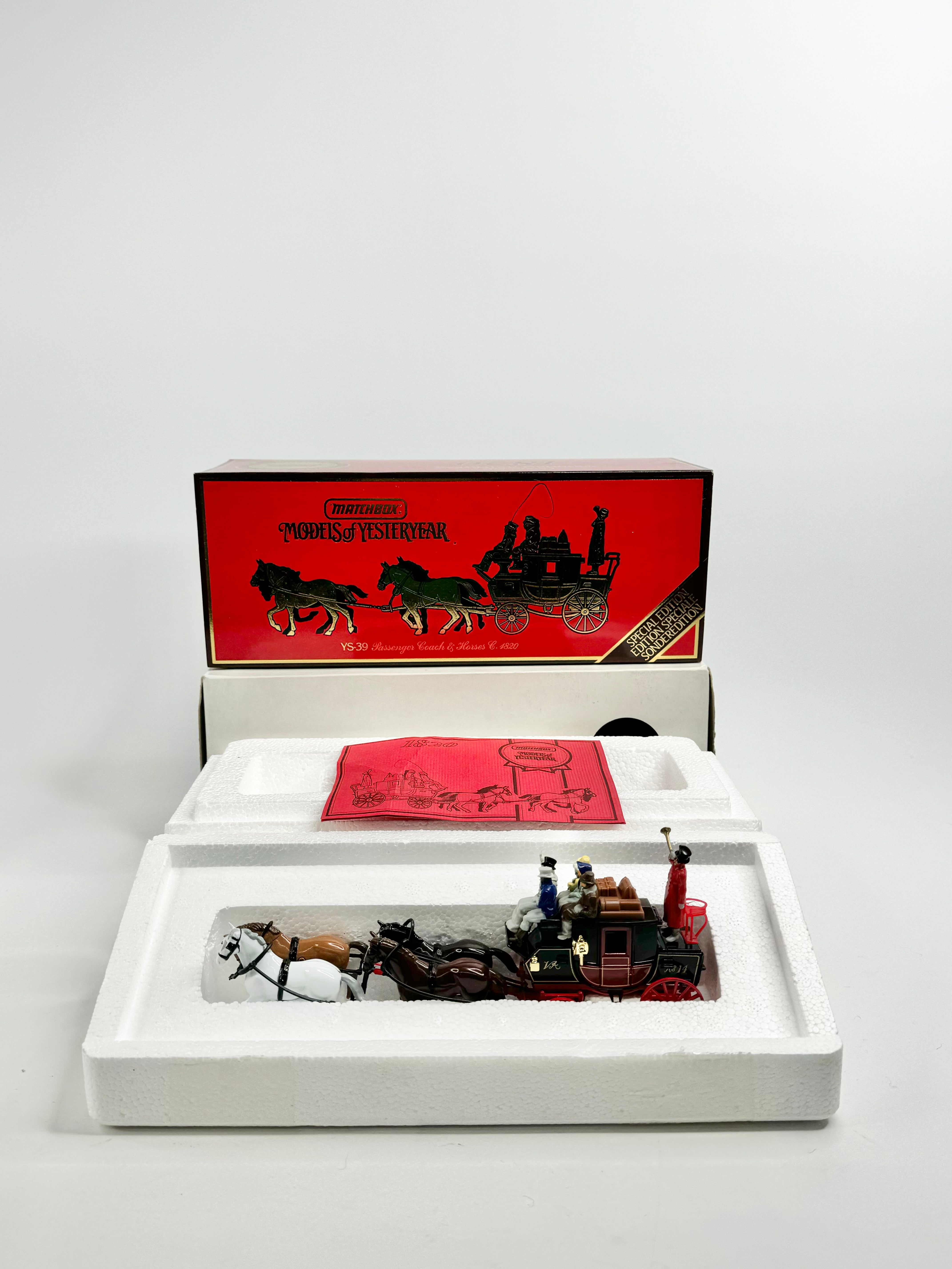 Matchbox Models of Yesteryear 1820 Horse & Carriage - NWT