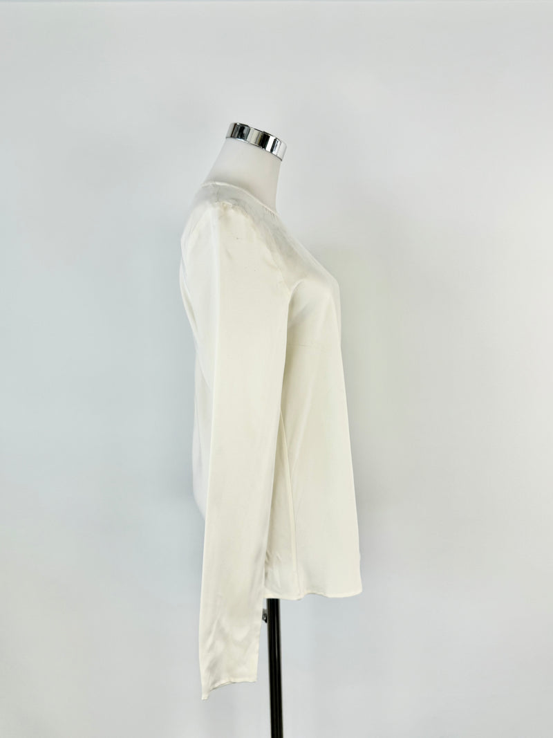 Banded Together Ivory Silk Blouse - AU10