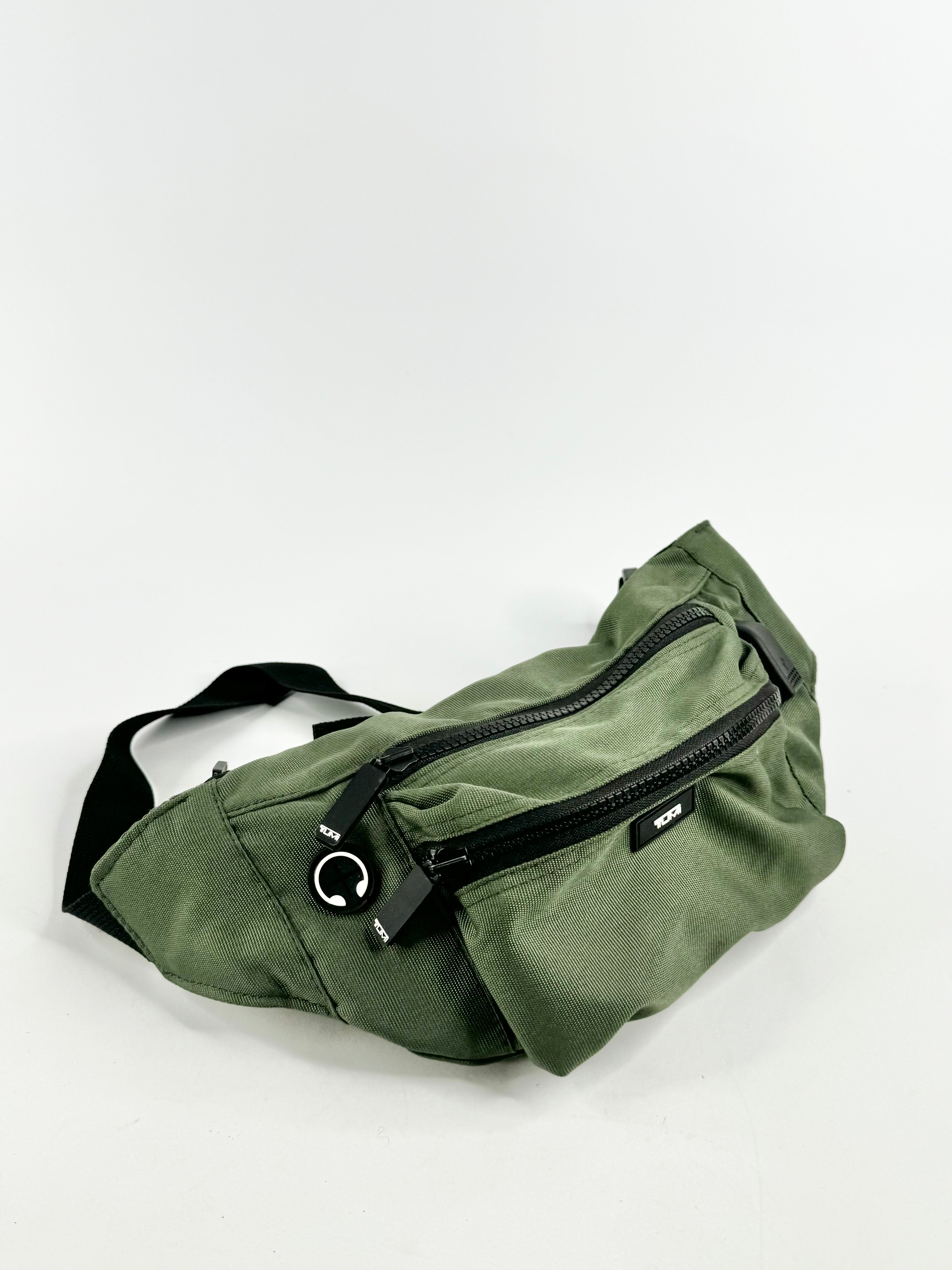 Tumi Pine Green Off Shoulder Bag & Bumbag Travel Set