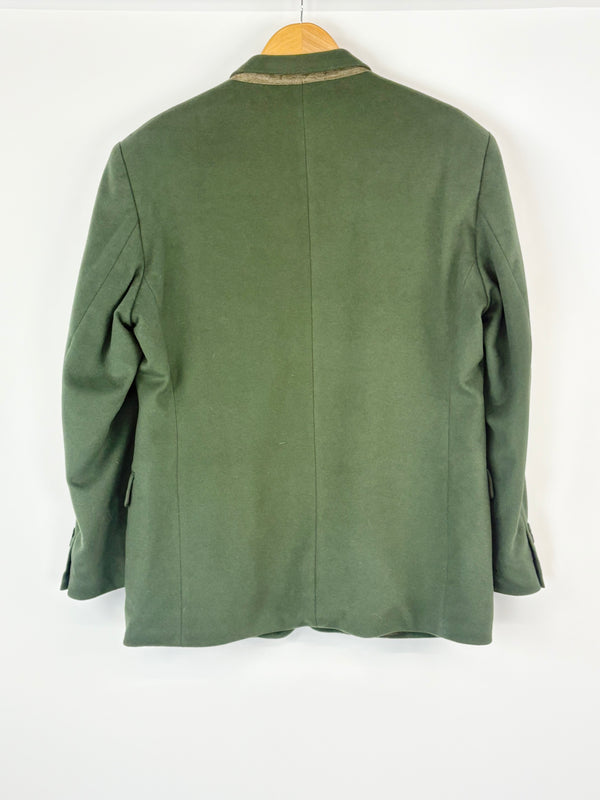 Vintage Yves Saint Laurent Pour Homme Forest Green Wool-Blend Jacket - 52R