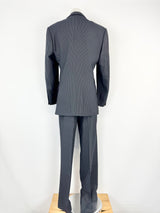 Giorgio Armani Blue Pinstriped Suit - 46 & 30