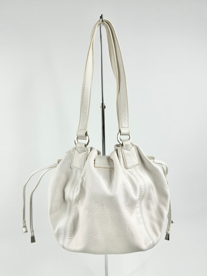 Oroton White Leather Baguette