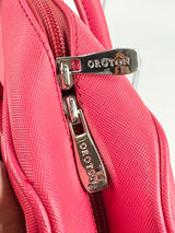 Oroton Crimson Red Leather Briefcase Bag