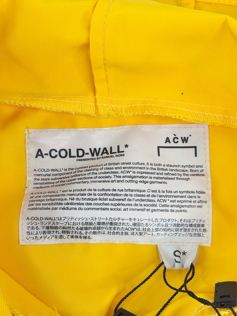 A-Cold Wall ACW Yellow Cropped Cutout Hoodie - AU8/10