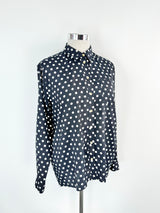 Michael by Michael Kors Black & White Polka Dot Blouse - AU12/14