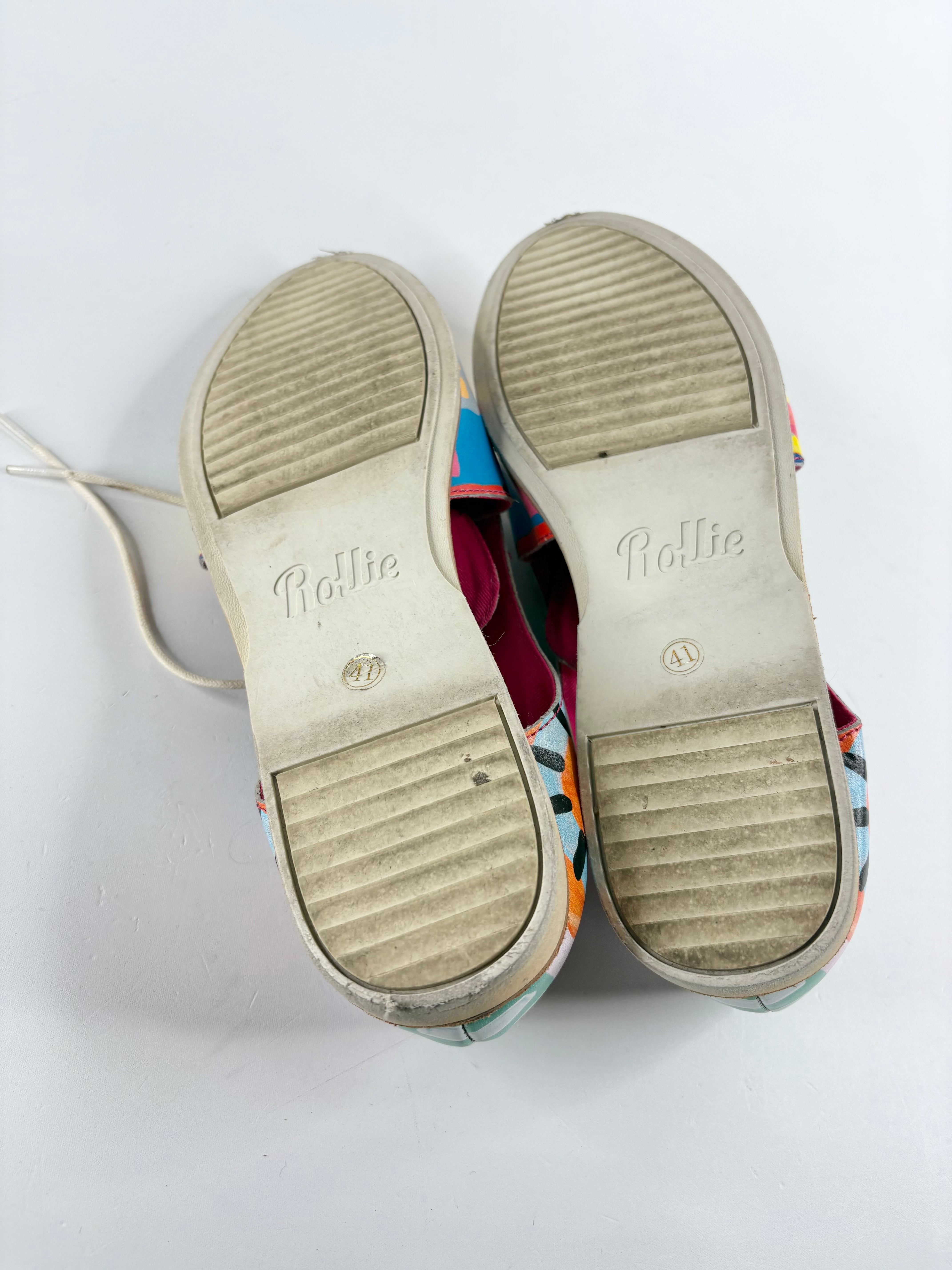 Rollie x Tiff Multicolour Leather 'Sidecut' Lace Ups - EU41