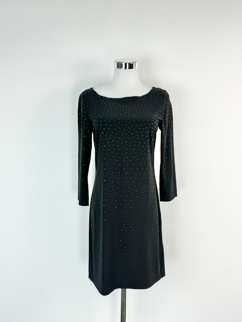 Armani Exchange Black Metal Stud Mini Dress - AU8