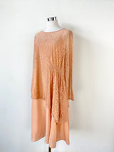 Marisfrolg Peach Lace & Silk Two Piece - AU10