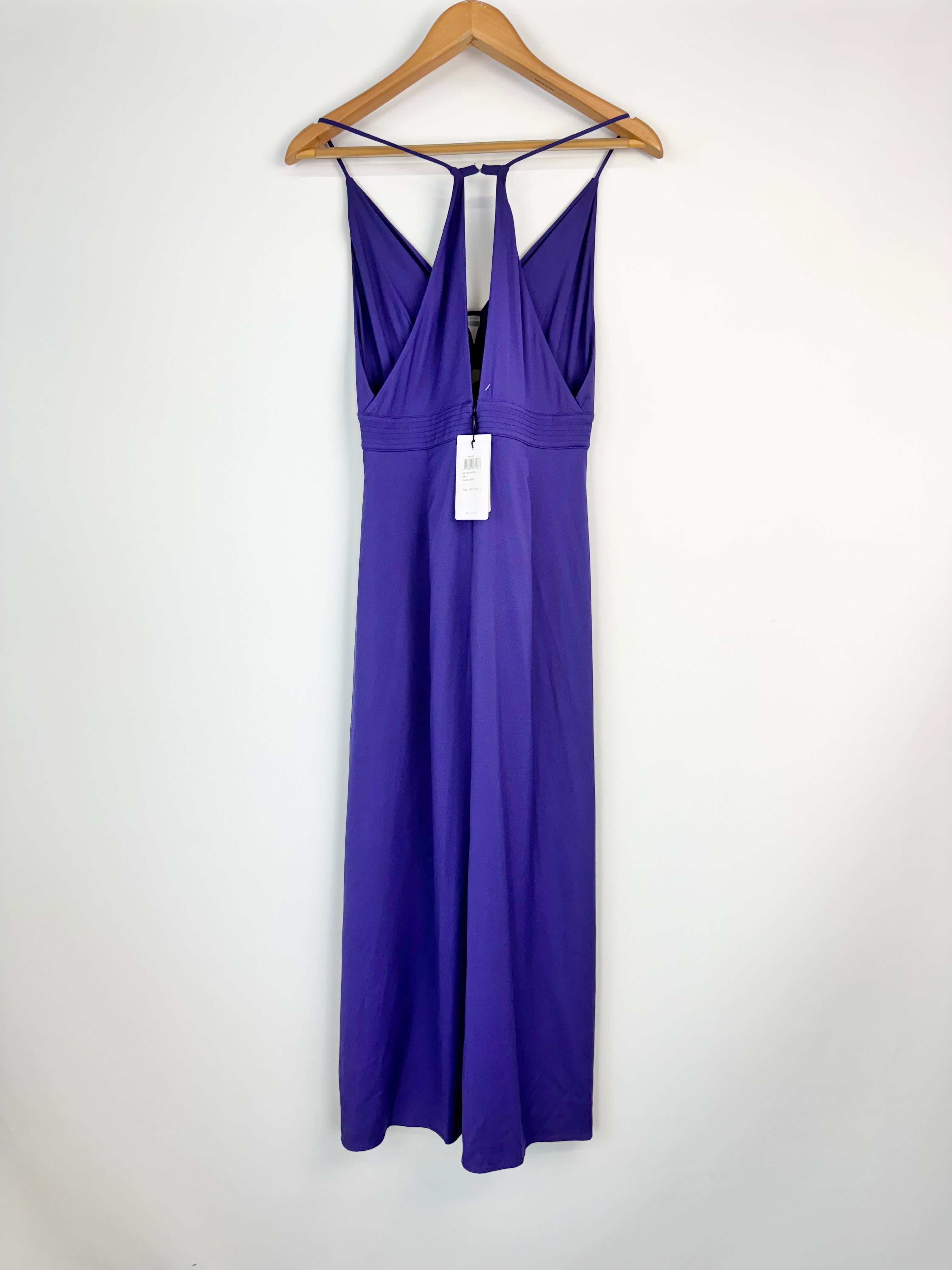 Reiss Royal Purple 'Ellis Plunge' Body Con Dress NWT - AU10