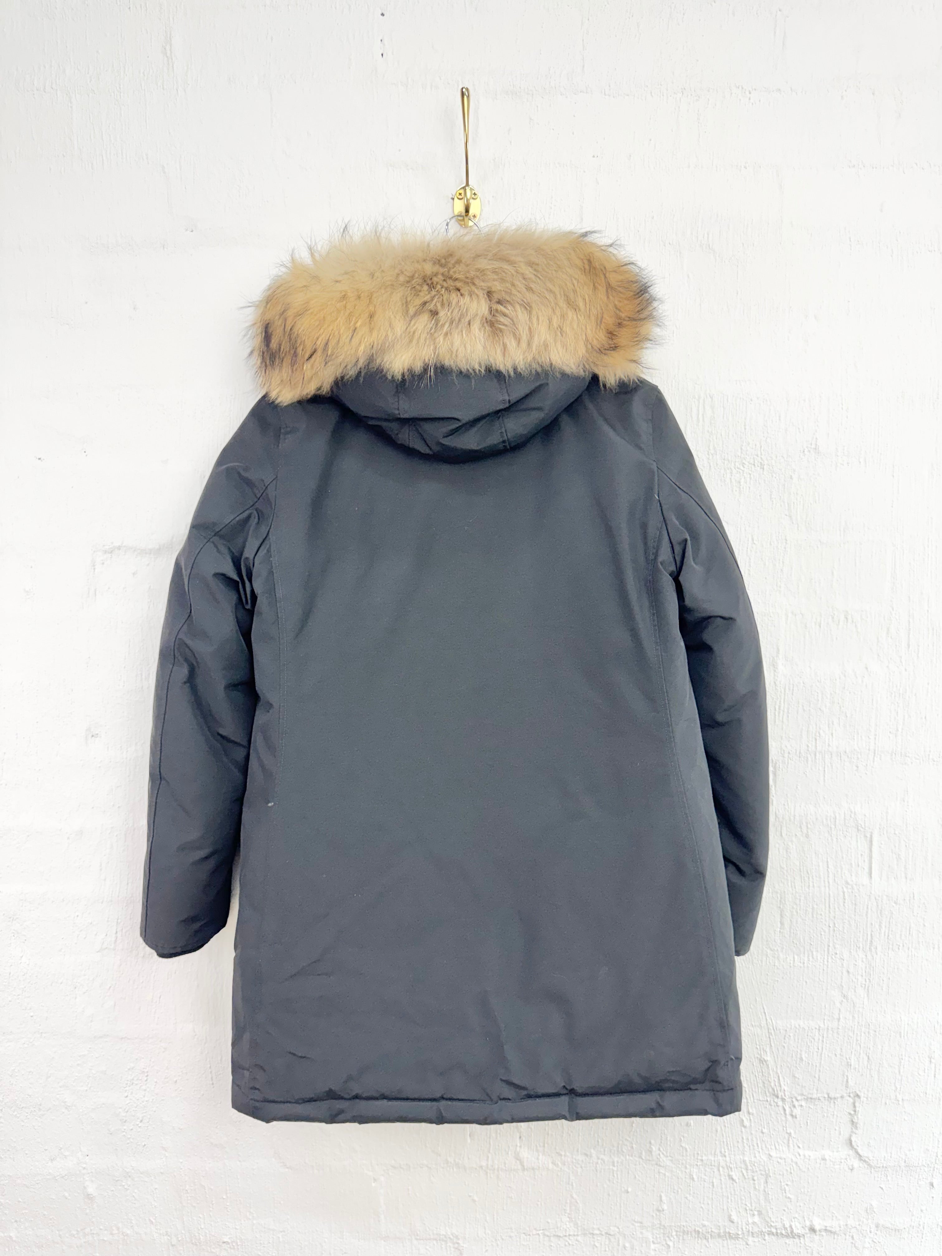 Woolrich Long Black 'Arctic' Parka - AU14/16