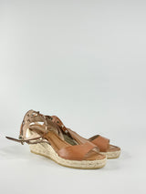 Bianca Buccheri Burnt Caramel Studded Espadrilles - EU38