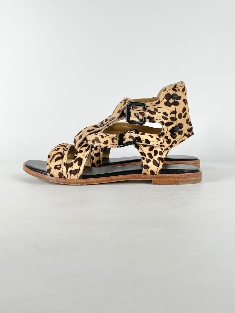 Watson x Watson Animal Print Leather Sandals - EU39