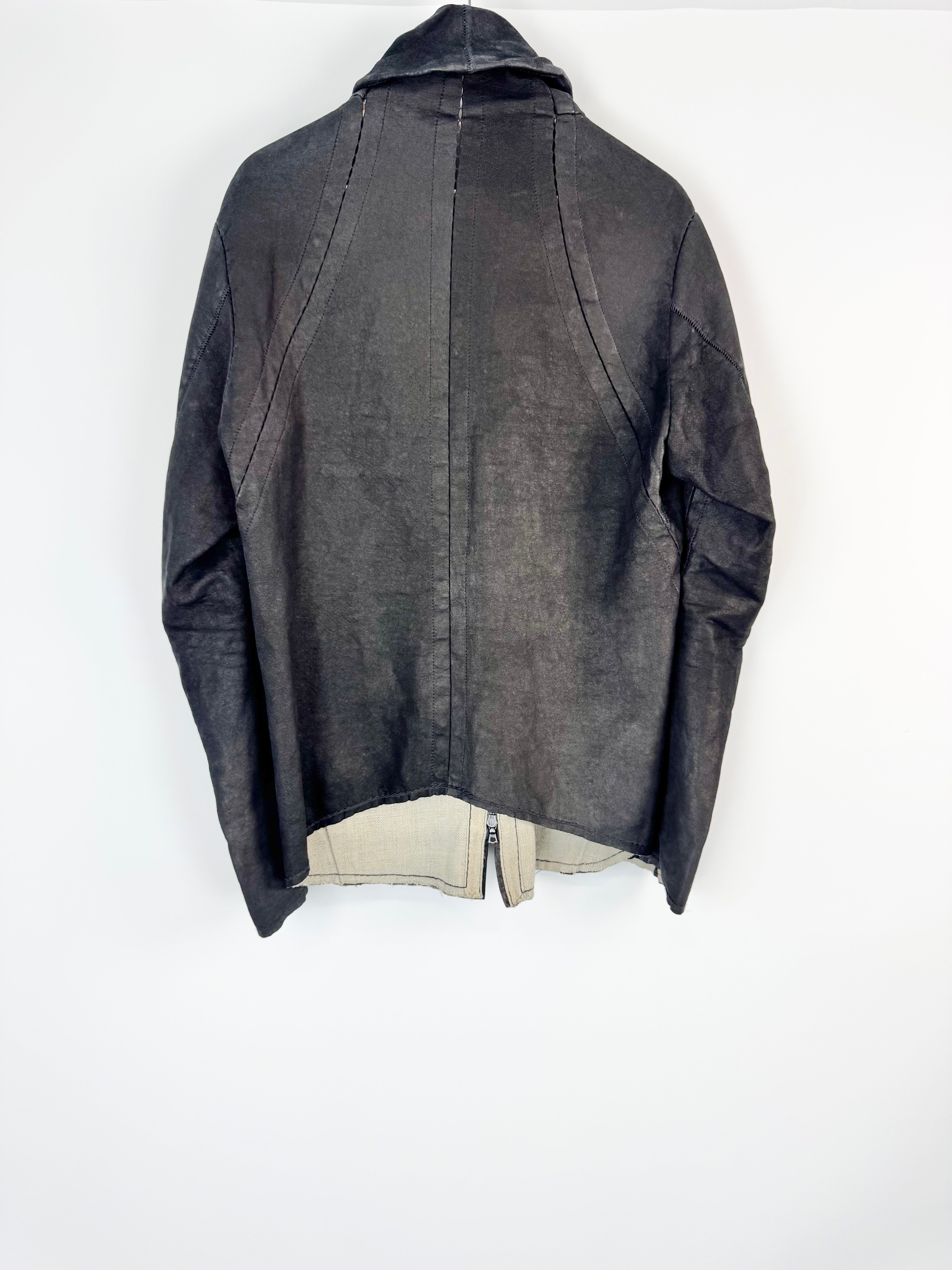 Isaac Sellam Atelier Black Leather Jacket Size XL