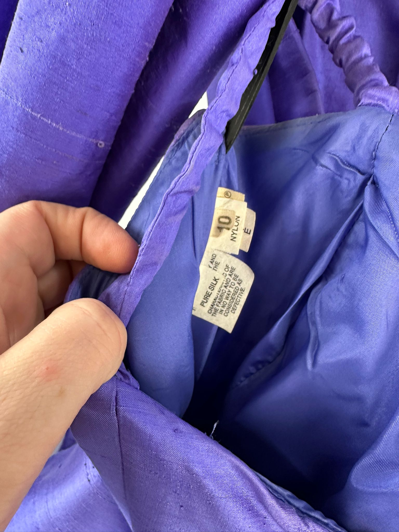 MFW Vintage Mariana Hardwick Wisteria Blue Silk Taffeta Gown - AU10