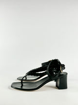 Scanlan Theodore Black 'Lashed' Sandals - EU36