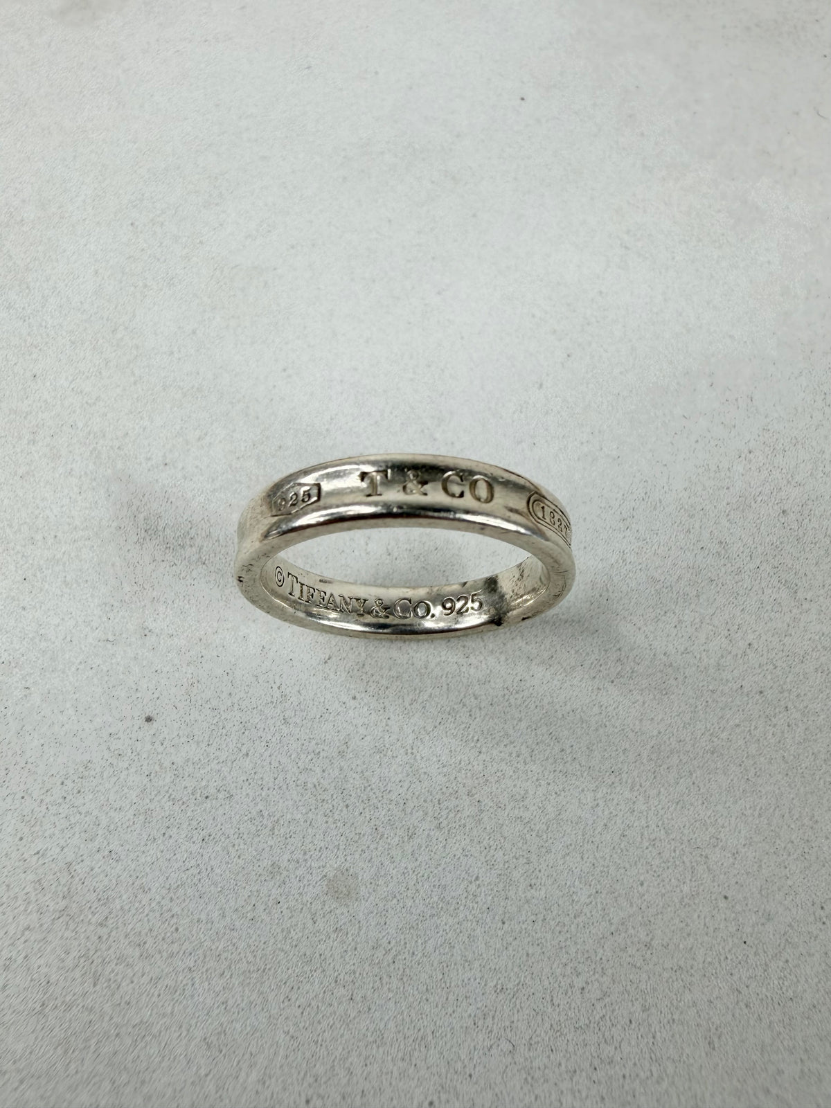 Tiffany & Co. 1837 Sterling Silver Narrow Band Ring 925 - US7.5