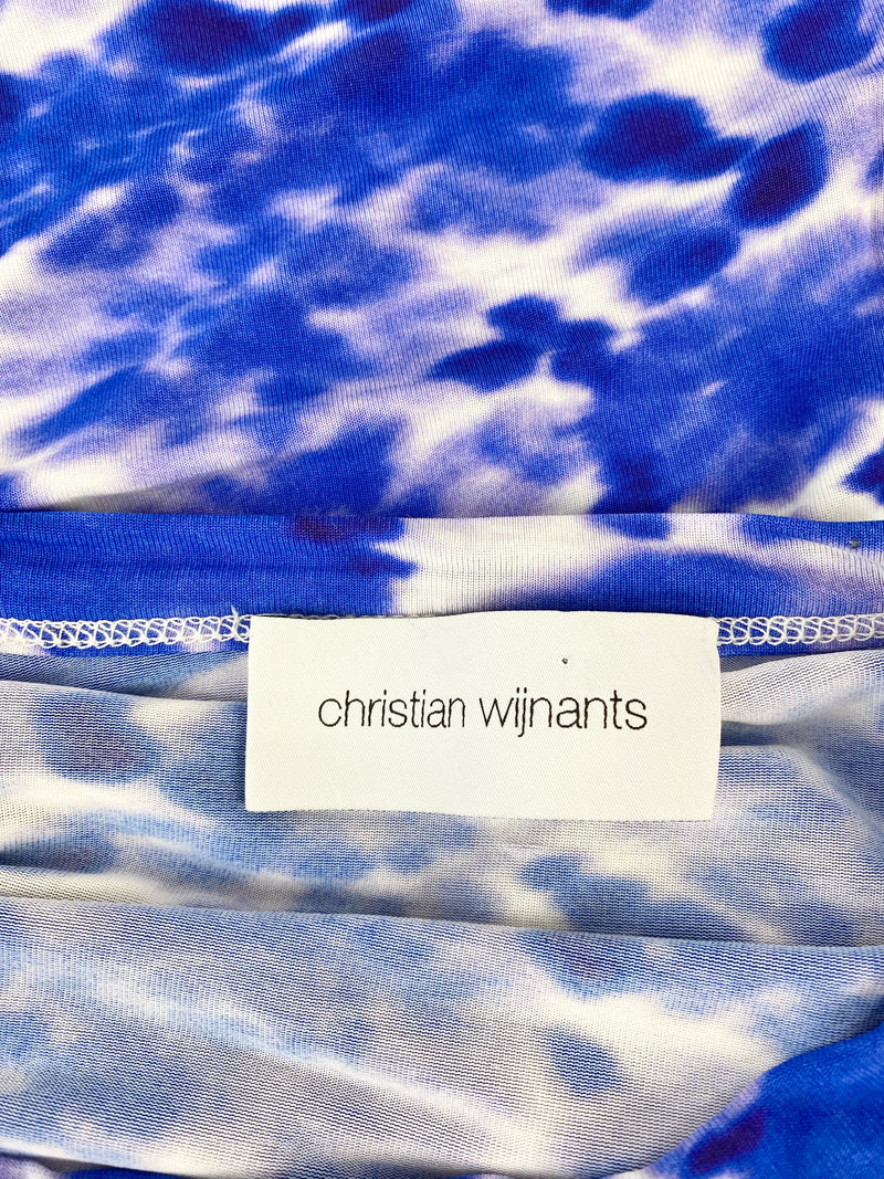 Christian Wijnants Tie Died Blue T-Shirt - AU10/12