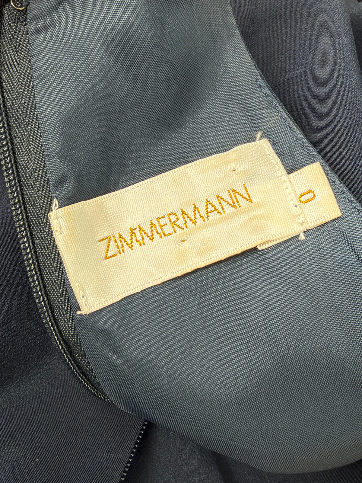 Zimmermann Navy Silk Draped Gown - AU8