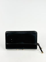 Oroton Smooth Black Zippered Purse