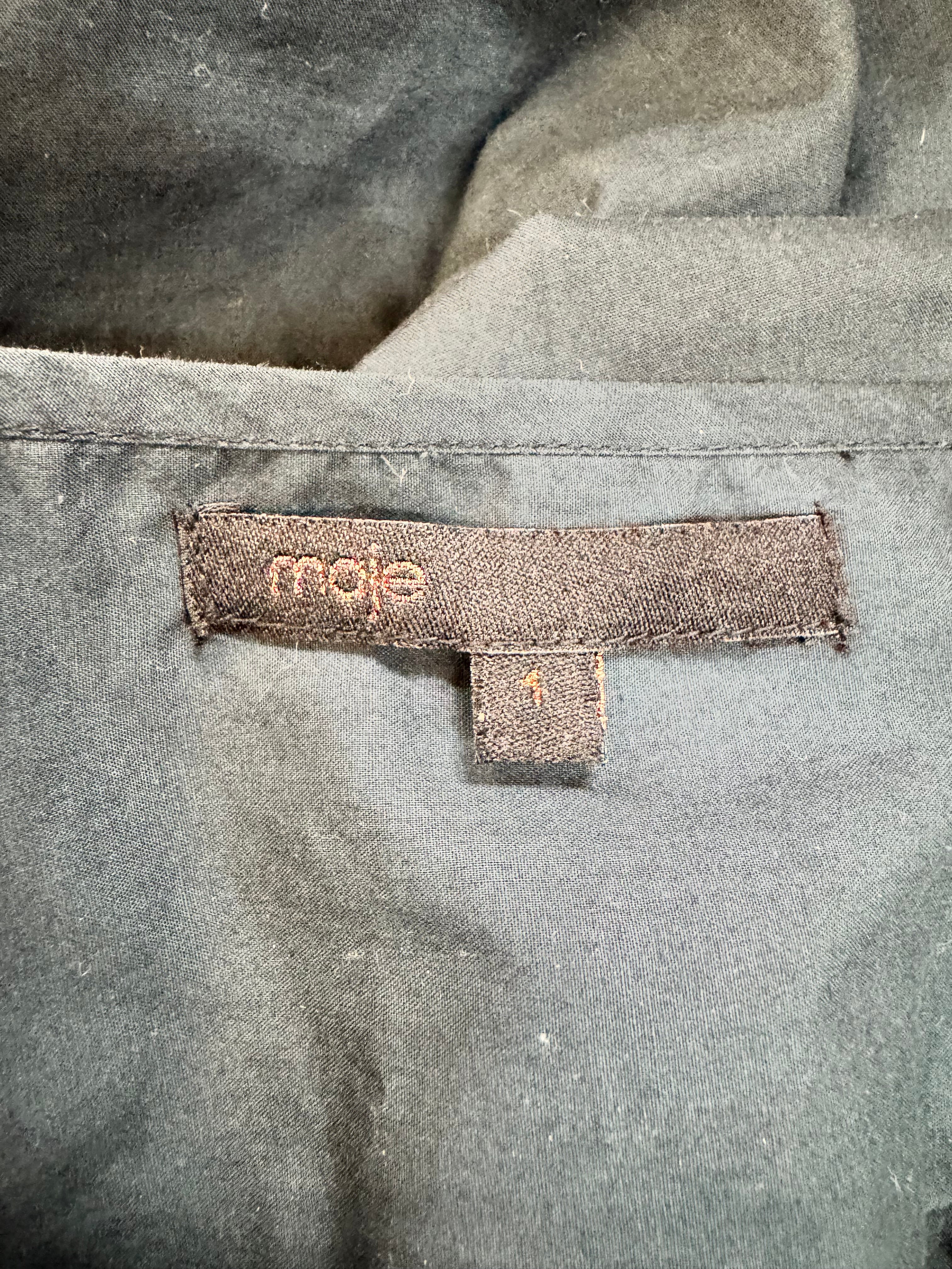 Maje Navy Asymmetrical Button Blouse - AU8/10