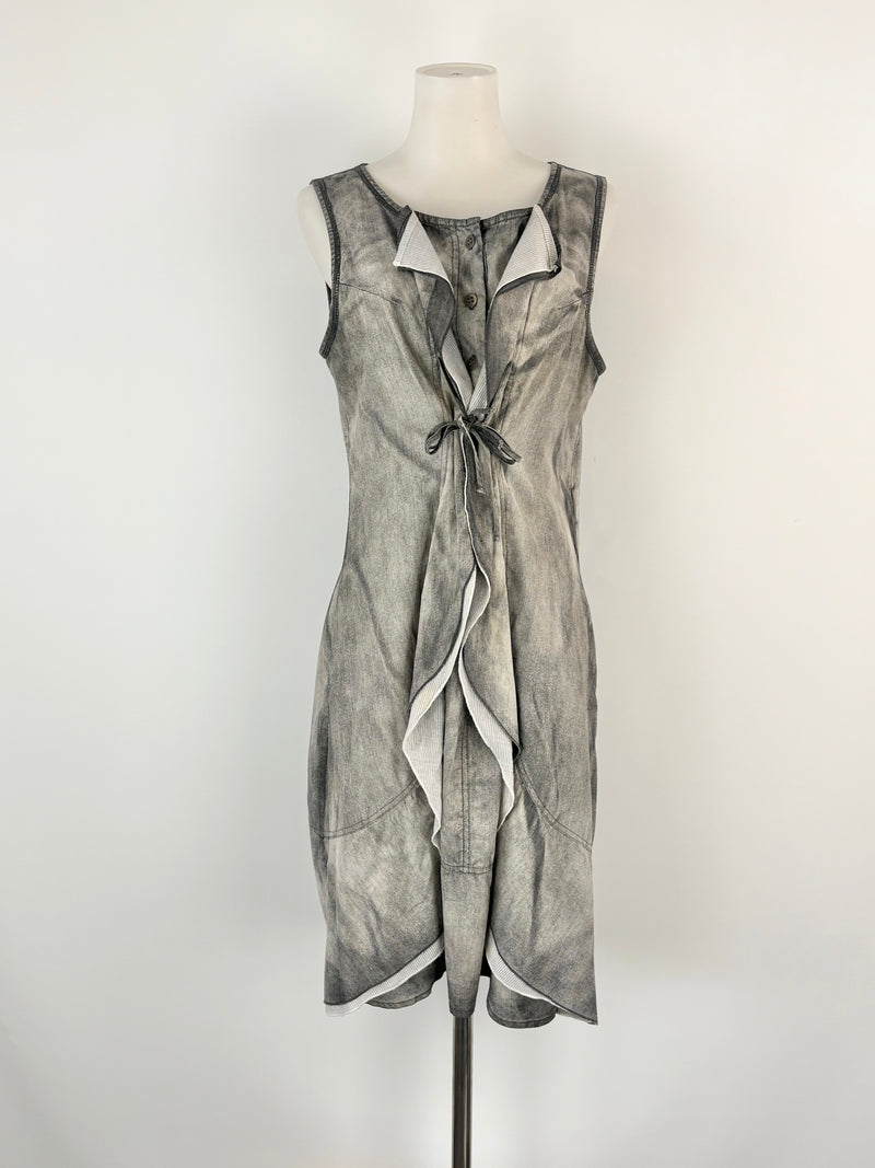 Areline Paris Faded Charcoal Tunic Dress - AU10