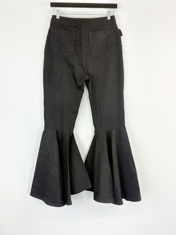 Ellery Black Denim High-Rise Flared Jeans - 28