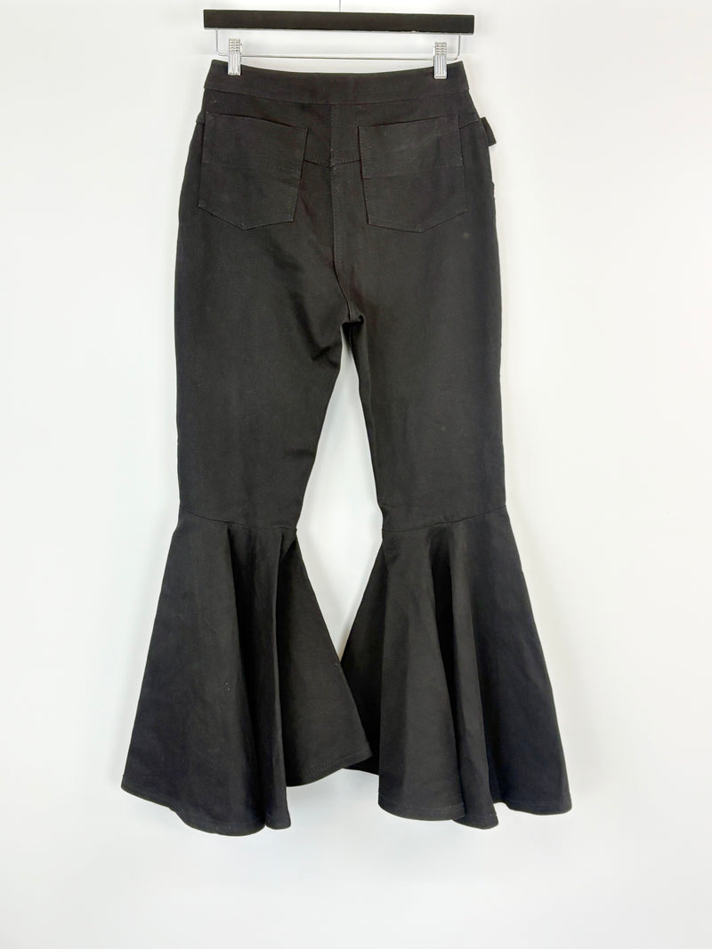 Ellery Black Denim High-Rise Flared Jeans - 28