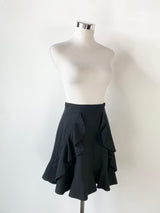 C/MEO Collective Black Ruffle Trim Mini Skirt - AU8