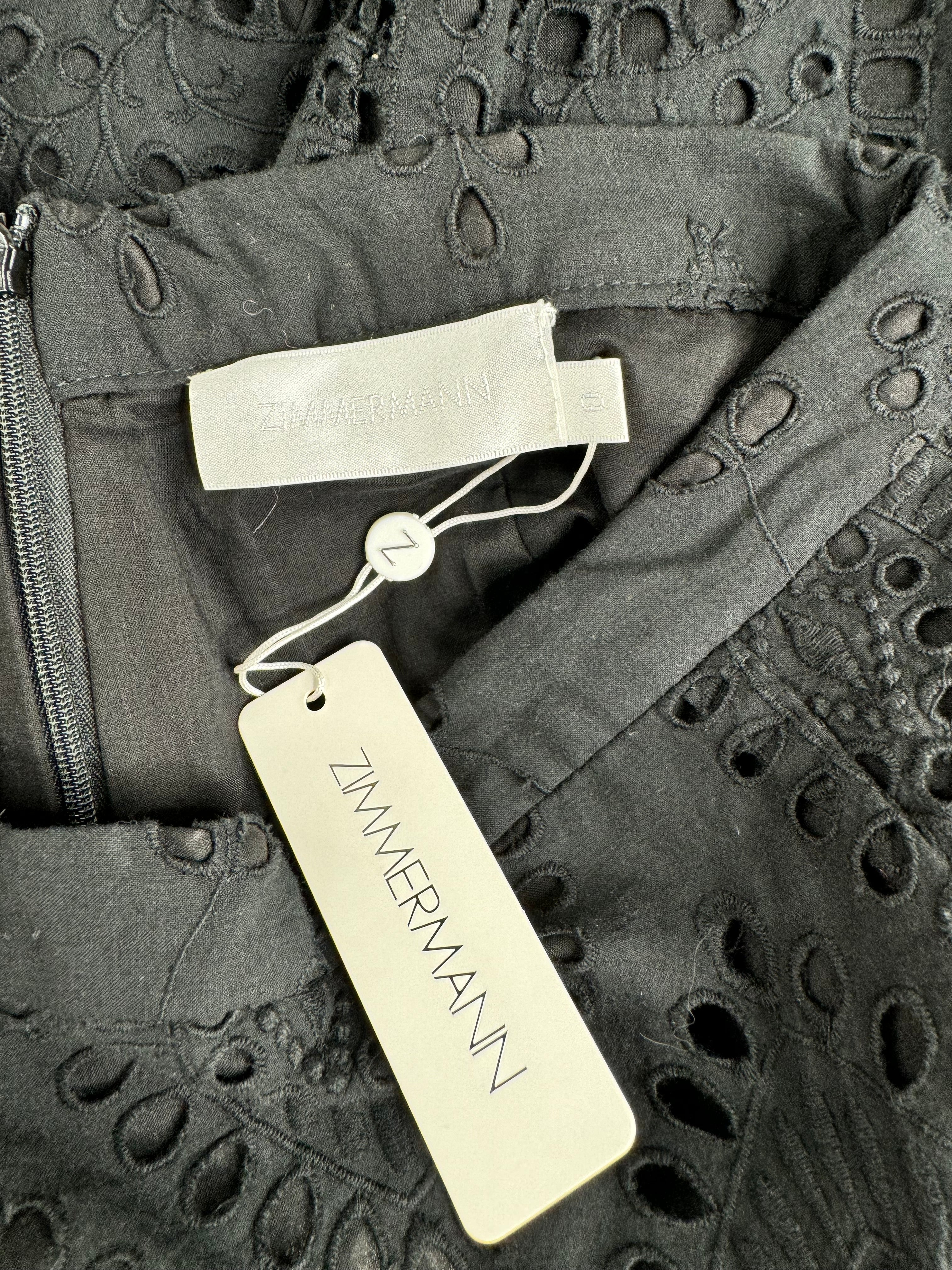 Zimmermann Black Epoque Broderie Mini Skirt NWT - AU4/6