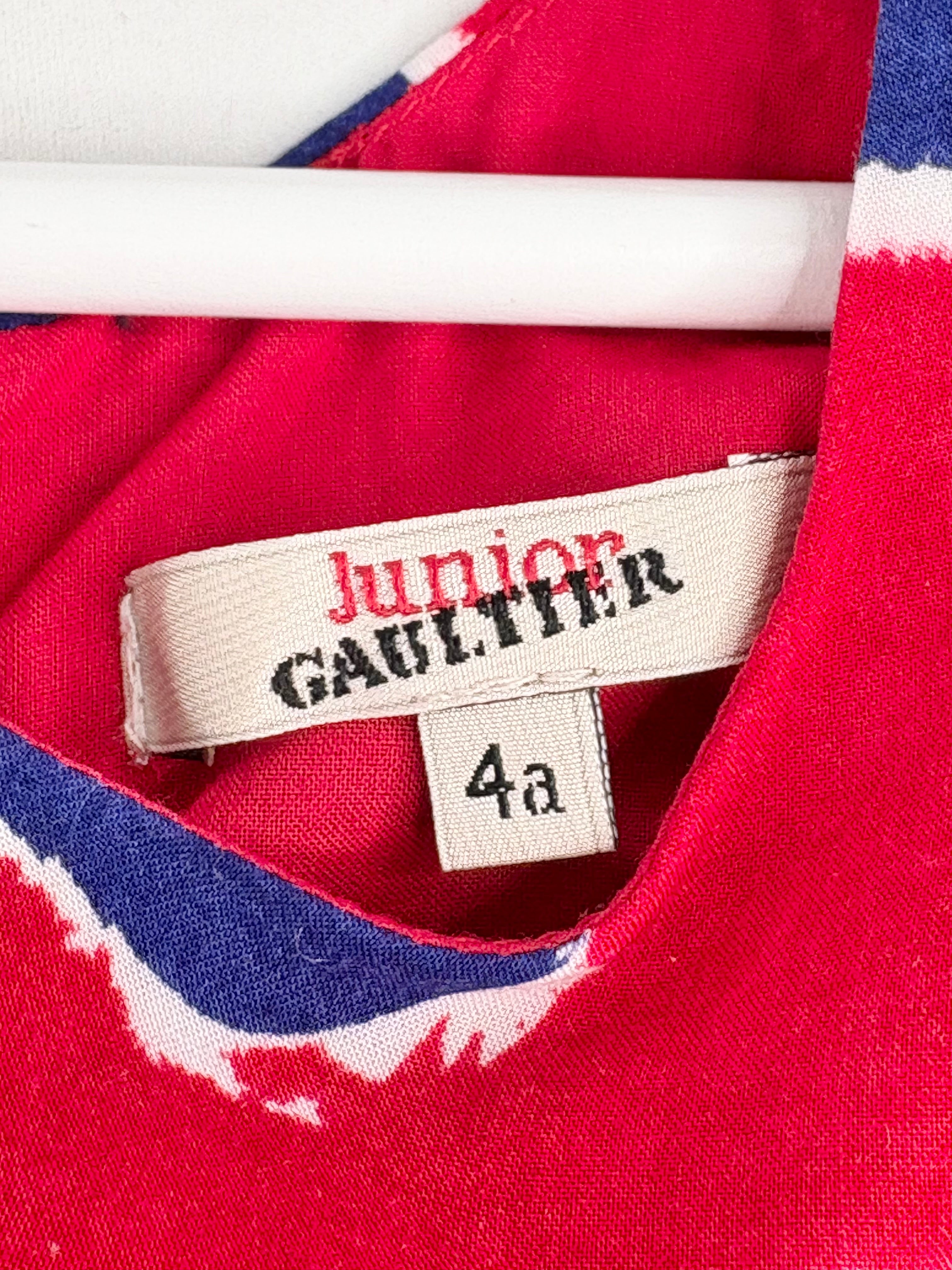 Junior Gaultier Red & Navy Circled Dress - 4a