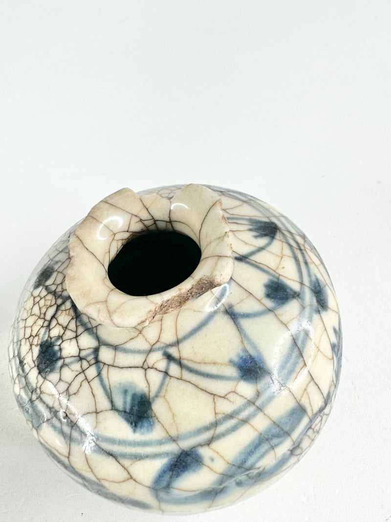 Antique Stoneware Hand Painted Jarlet