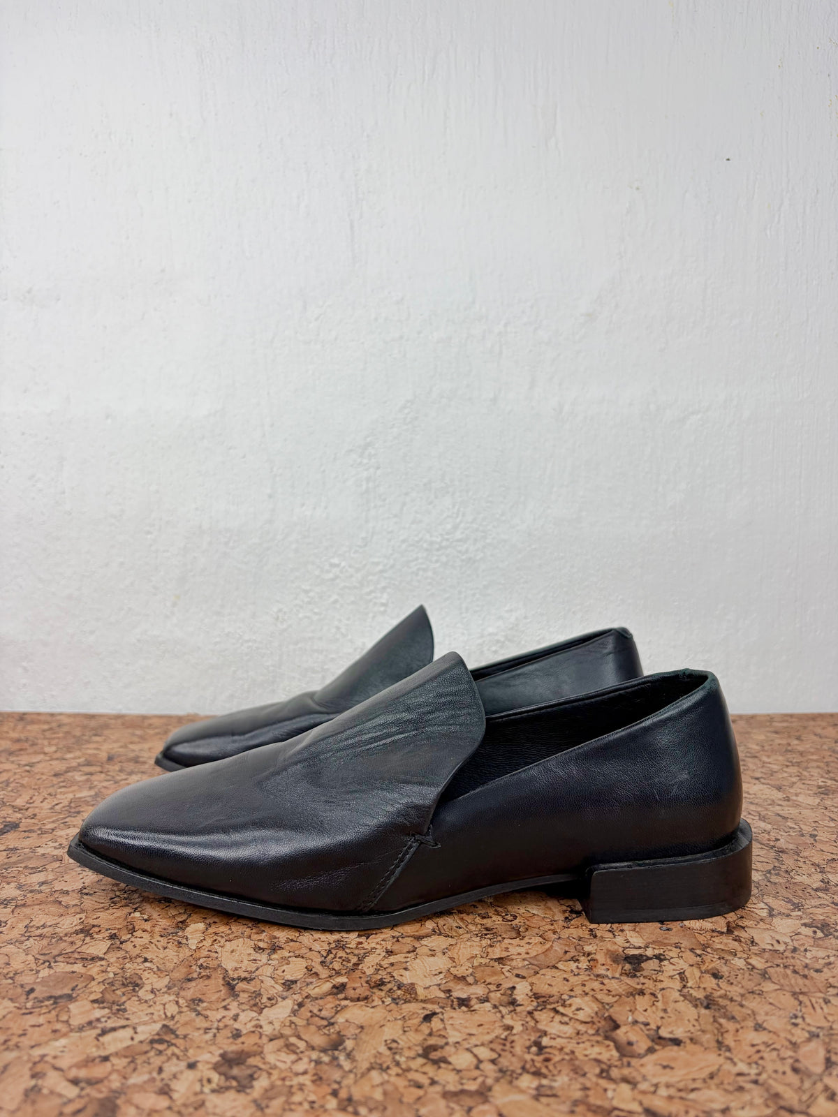 Cos Sleek Black Leather Loafers - EU38