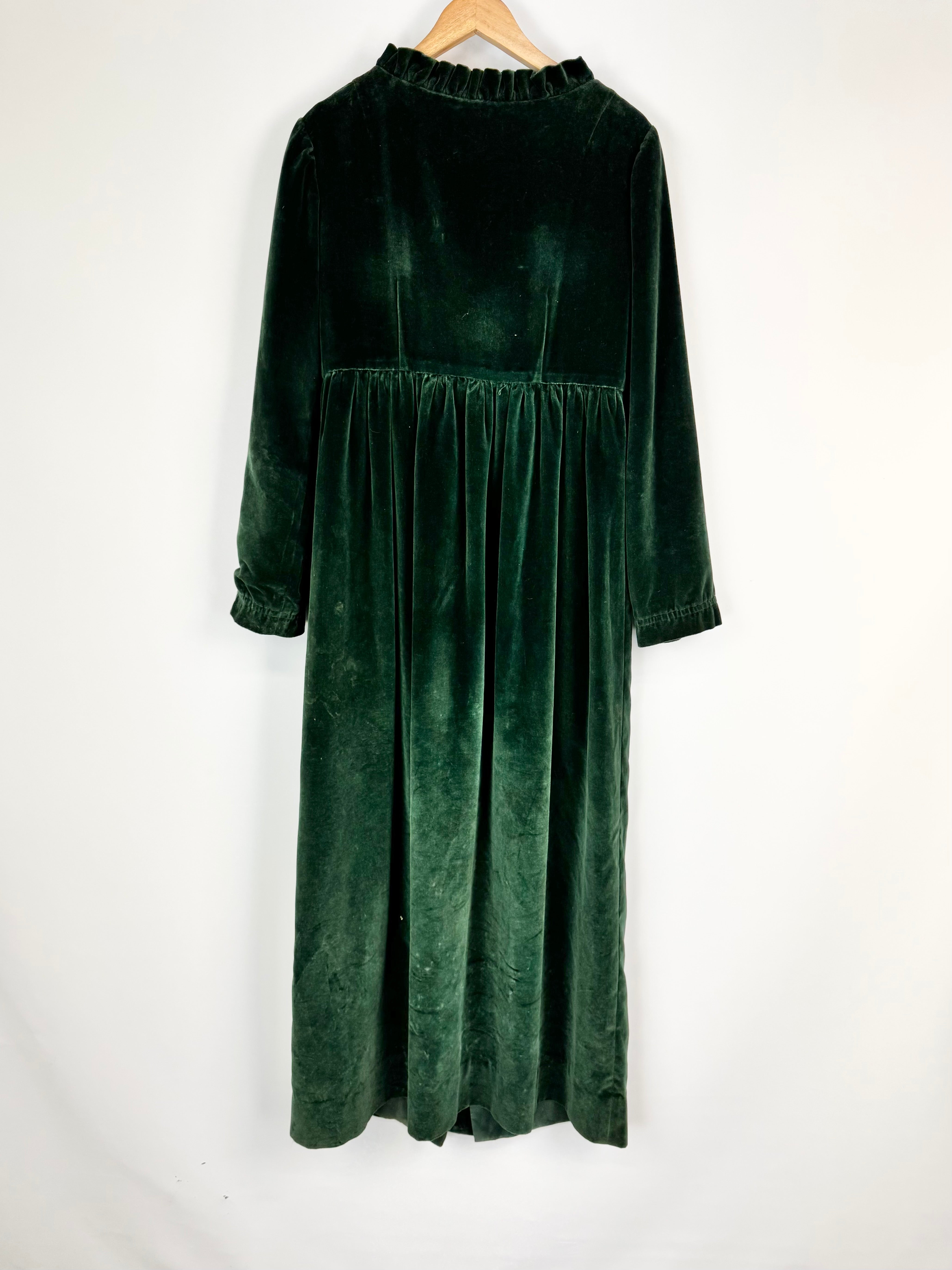 Vintage Forest Green Regency Style Velvet Jacket - AU12