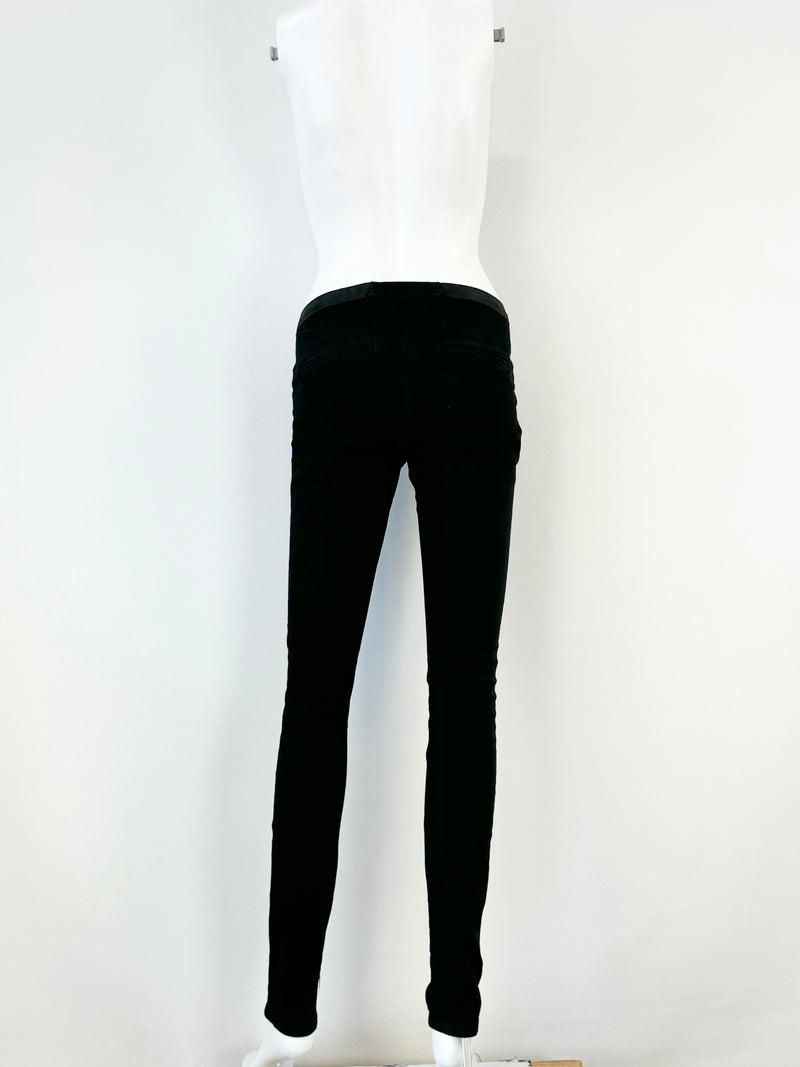 Helmut Lang Stretchy Black Low Rise Slacks - AU10