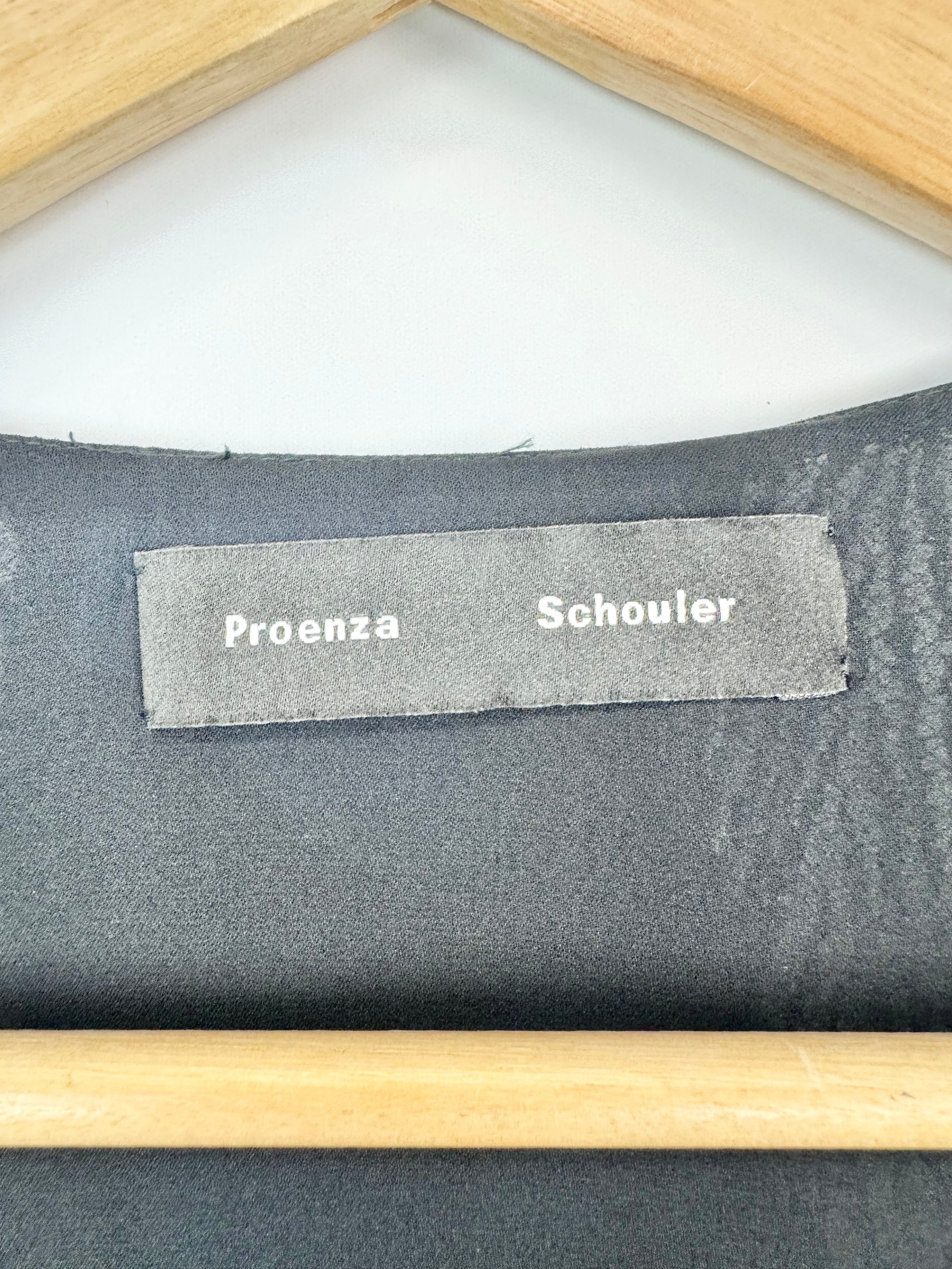 Proenza Schoulder Blue & Geometric Pattern Maxi Dress - AU12