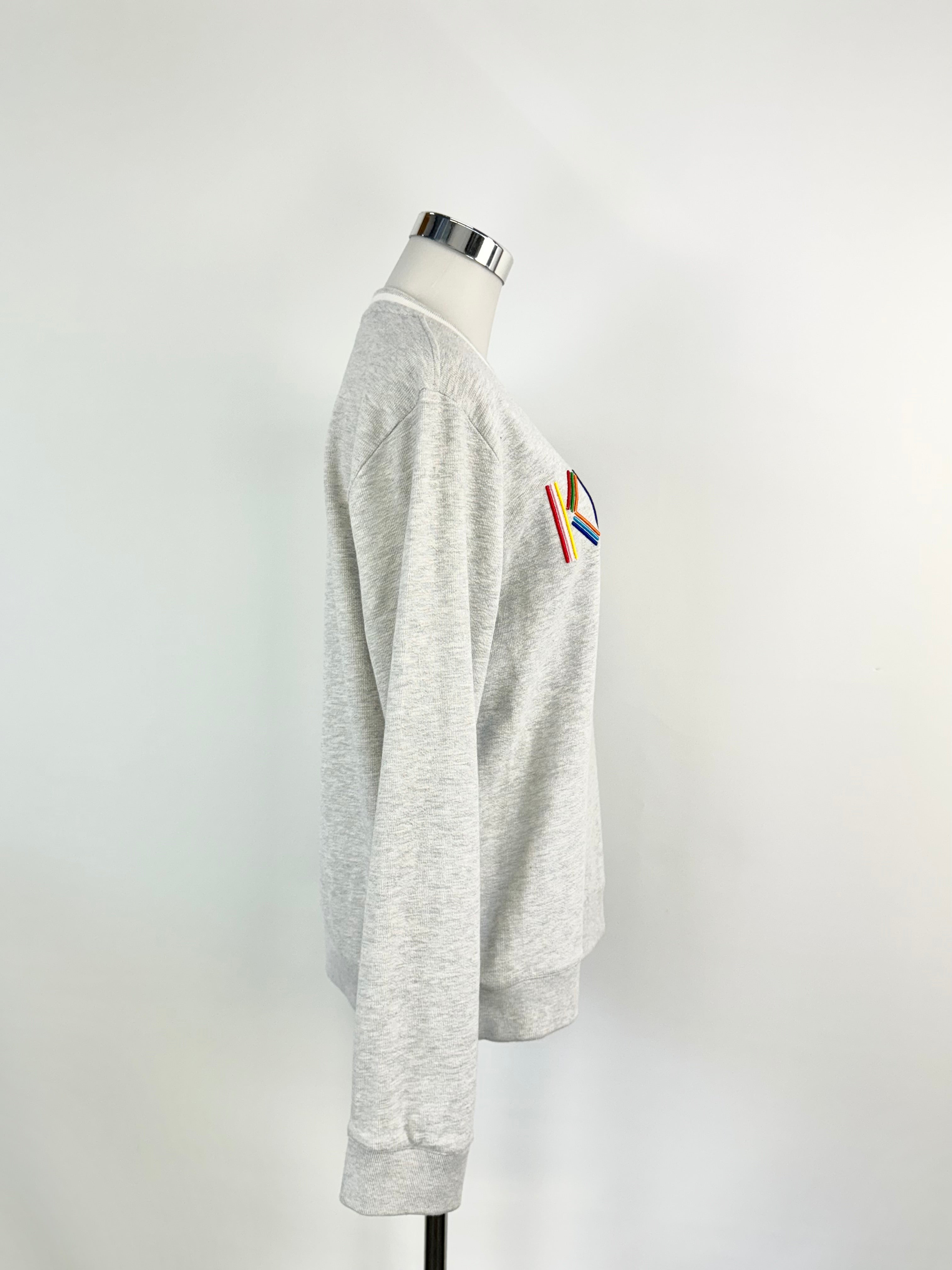 Kenzo Light Grey Rainbow Logo Sweater - AU8/10